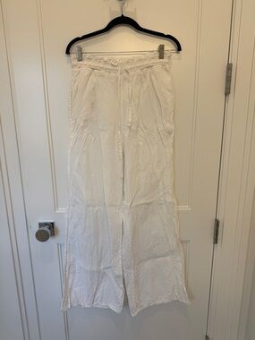 Bella Doll White 100% Linen Pants Medium